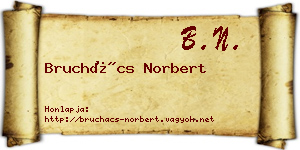 Bruchács Norbert névjegykártya