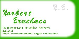 norbert bruchacs business card